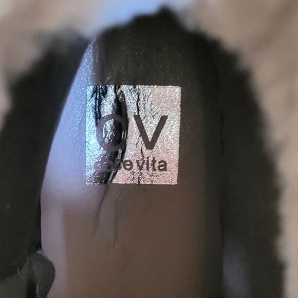 DV By Dolce Vita Oaklyn Faux Leather Boots Brown Fur Round Toe Zip Buckle 8.5 - Picture 8 of 9